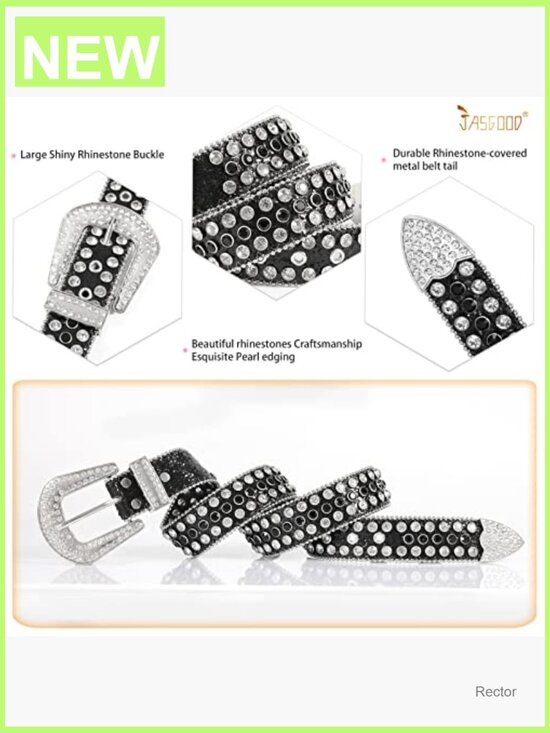 Vintage Bling Rhinestone Cowgirl Studded Belt for Jeans main image 5